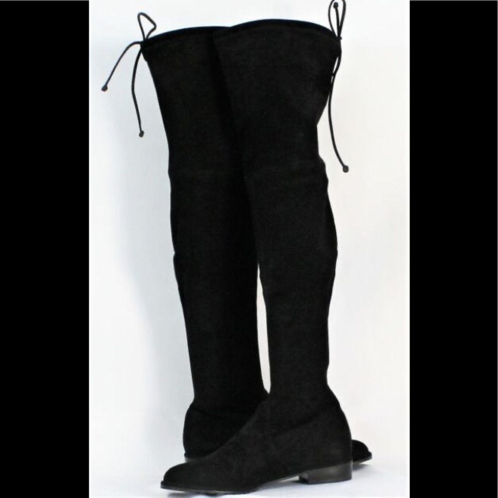 Stuart Weitzman Lowland Black Suede Boots